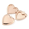 Rack Plating Heart Brass Locket Pendants KK-T071-11RG-3