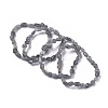 Natural Labradorite Bead Stretch Bracelets BJEW-K213-33-1