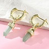 Natural Mixed Stone Hoop Earrings EJEW-P306-01G-5