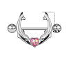 304 and 316 Surgical Stainless Steel Nipple Rings WGB4D52-02-1