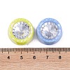 UV Plating Iridescent Acrylic with Rhinestone Beads X-OACR-B021-07-3