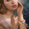 8Pcs 6 Style Synthetic Imperial Jasper & GLass Beaded Stretch Bracelets Set BJEW-SW00086-02-5