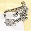 304 Stainless Steel Link Chain Bracelets for Women Men BJEW-P386-06AS-3