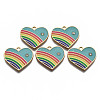 Alloy Enamel Pendants ENAM-T011-108C-NR-1