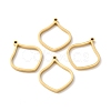 Ion Plating(IP) 304 Stainless Steel Open Back Bezel Pendants High Polished STAS-K208-18-1
