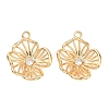 Brass Micro Pave Clear Cubic Zirconia Pendants KK-K351-73G-1