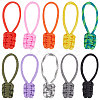 20Pcs 10 Colors Nylon Braided Zipper Pull Tab FIND-GF0004-46-1