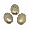 Oval Natural Pyrite Cabochons G-I125-10-18x13mm-1