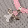 Stretchy Frosted Glass Beads Kids Charm Bracelets for Children's Day BJEW-JB01769-06-2