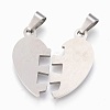 304 Stainless Steel Split Pendants STAS-F168-03P-2