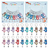 Alloy Enamel & Acrylic Pendant Locking Stitch Markers HJEW-AB00108-1