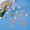 Brass Filigree Joiners Links KKC-FW0001-02-5