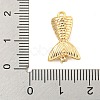 Brass Micro Pave Clear Cubic Zirconia Pendants KK-U015-08G-3