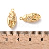 Brass Micro Pave Clear Cubic Zirconia Pendants KK-L221-004G-3