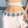 Resin Beaded Flower Link Chains Waist Belts AJEW-WH0368-04AS-4