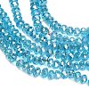 Electroplate Glass Beads Strands GL-CBAA615-02H-3