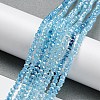 Transparent Baking Paint Glass Beads Strands DGLA-F002-02B-04-2