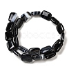 Natural Striped Agate/Banded Agate Beads Strands G-B137-B01-01B-3