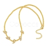 Brass Micro Pave Clear Cubic Zirconia Hot Pepper and Round Beaded Necklaces KK-CBA4547-15G-5