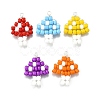 Glass Seed Bead Pendants PALLOY-TA00278-1