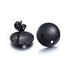 304 Stainless Steel Stud Earring Findings Ion Plating(IP) STAS-K184-03-01B-2