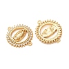 Brass Micro Pave Clear Cubic Zirconia Connector Charms CU-CBA4579-18G-3