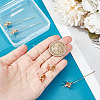 GOMAKERER 10Pcs Brass Flower Shape Head Pins KK-GO0001-49-3