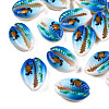 Printed Cowrie Shell Beads X-SSHEL-T013-01B-1