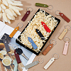 42Pcs 14 Colors Leather Keychains with Platinum Alloy Rings KEYC-DC0001-30-5