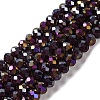 Baking Electroplate Glass Beads Strands DGLA-A039-J10mm-B22-1