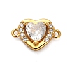 925 Sterling Silver Micro Pave Cubic Zirconia Connector Charms STER-U009-03G-03-1