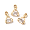 Brass Micro Pave Cubic Zirconia Pendants KK-M243-05G-1