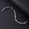 304 Stainless Steel Oval Link Bracelets for Men Women LS-BJEW-V007-02P-1