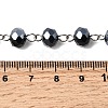 Handmade Rondelle Glass Beads Chains for Necklaces Bracelets Making AJEW-JB00120-07-3