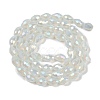 Opaque Solid Color Electroplate Glass Beads Strands EGLA-N013-J6mm-B02-2