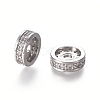 Brass Micro Pave Cubic Zirconia Spacer Beads ZIRC-L088-03A-P-1