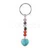 Natural & Synthetic Mixed Gemstone Keychains KEYC-JKC00760-2