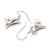 Rhodium Plated 925 Sterling Silver Pepper Dangle Stud Earrings EJEW-Z024-02A-P-2