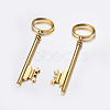 Tibetan Style Alloy Skeleton Key Large Pendants TIBEP-S105-AG-RS-1