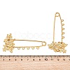 Flower 304 Stainless Steel Safety Pins Brooch Findings SA-CBA098D-14A-G05-3