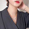 925 Sterling Silver & Baroque Natural Freshwater Keshi Pearl Round Graduated Beaded Necklaces FS-WG72E9B-01-2
