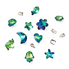 Electroplate Faceted Glass Pendants GLAA-TA0003-04-4
