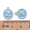 Platinum Plated Alloy Enamel Charms X-ENAM-S118-04Z-P-3