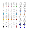 28Pcs 14 Colors Rhinestone Pave Disco Ball and Bicone Glass Dress Zipper Helper HJEW-PH01984-7