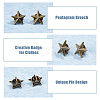 24Pcs Alloy Star Lapel Pin Brooches JEWB-FH0001-37AB-6