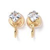 Brass Micro Pave Cubic Zirconia Ear Cuff Findings KK-F898-15E-G-1