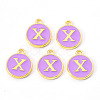 Golden Plated Alloy Enamel Charms ENAM-S118-10X-2