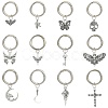 24Pcs 12 Styles Skull Alloy Shoes Charms HJEW-CJ00043-1