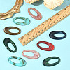 24Pcs 6 Colors Acrylic Pendants OACR-FS0002-64-5