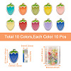 Craftdady 100Pcs 10 Colors Transparent Enamel Acrylic Beads TACR-CD0001-07-3